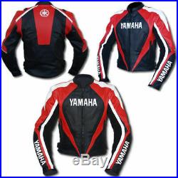 Yamaha Hommes Motor Veste En Cuir Moto Chaqueta De Cuero Motorrad Leder Jacke