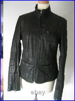 Zadig & Voltaire blouson/ veste valeur790 TM 38 en cuir agneau noir