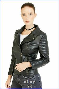 Zayn Leather Femmes Élégant Veste Cuir Véritable Peau D'Agneau Blouson Moto