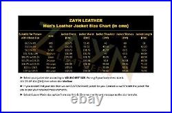 Zayn Leather Homme Véritable Cuir Marron Vintage Classique Blouson Rétro Motard
